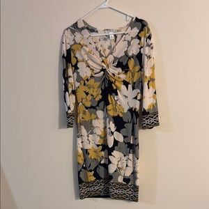 Floral Knot-Front Dress